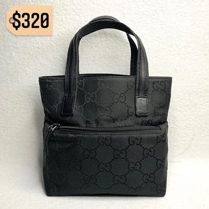 ✨✨✨✨SOLD✨✨✨✨ Gucci Authentic Mini Black RARE Nylon Tote Monogram Handbag Purse